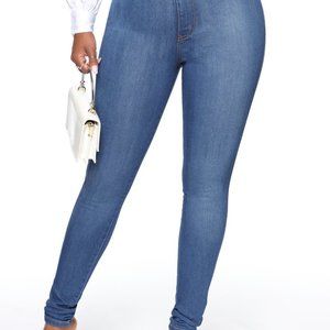 Fashion Nova High Waist Skinny Jeans- Light Denim